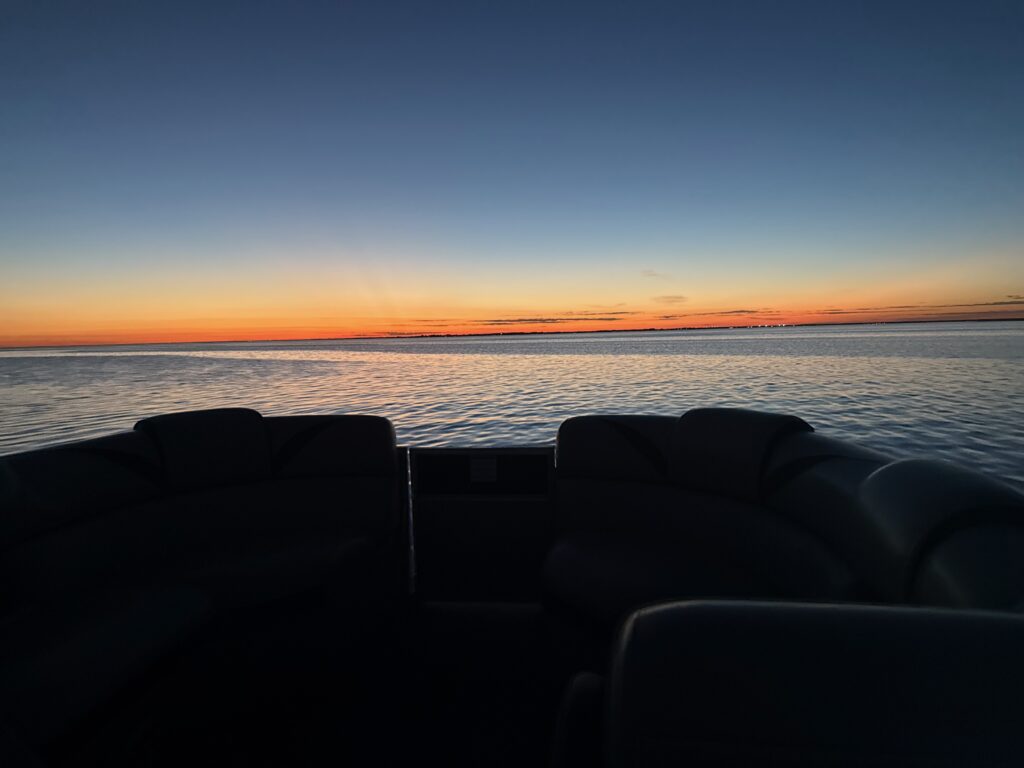pontoon sunset